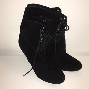 Betsey johnson lace up booties